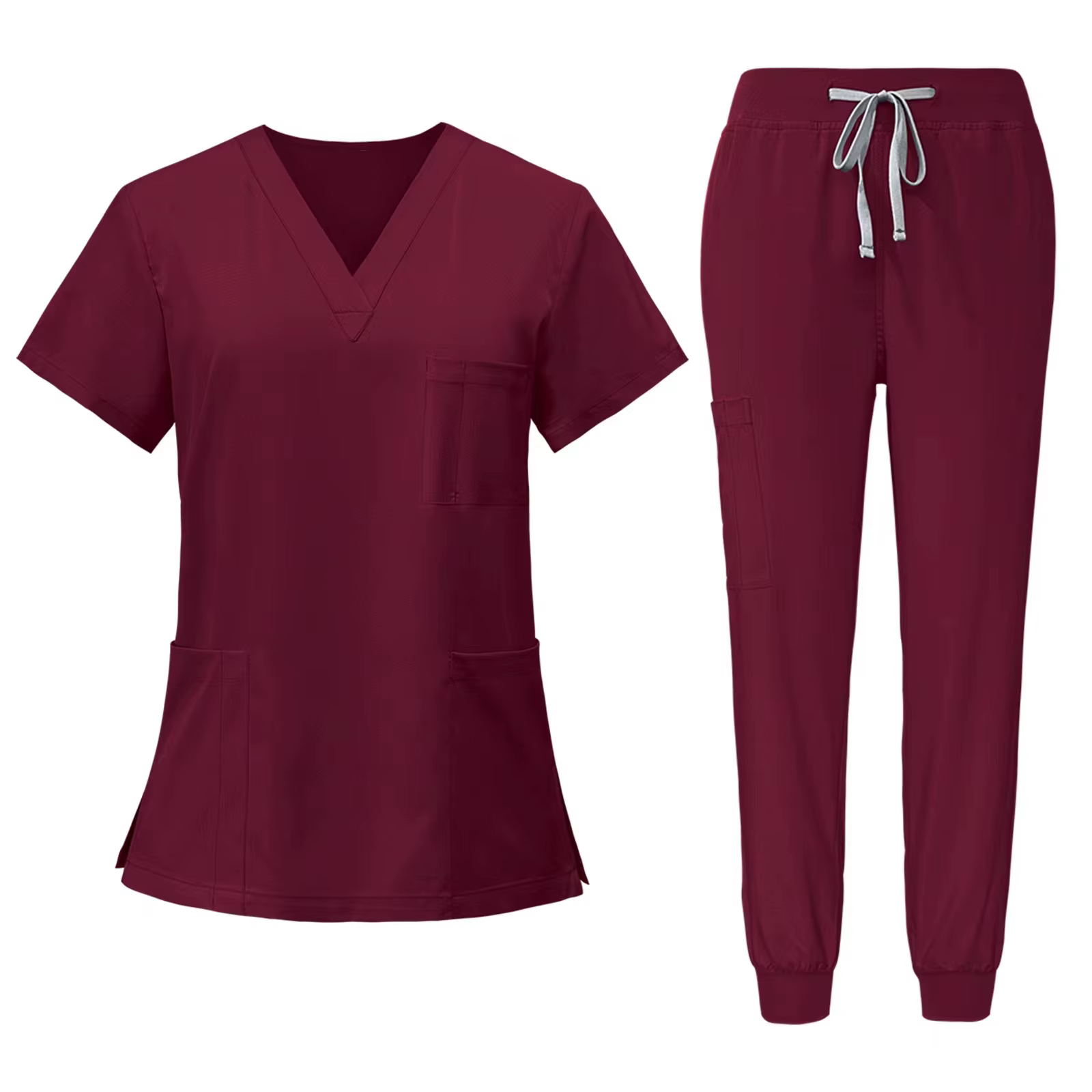 V-Neck Scrub Set – Top & Jogger Pant