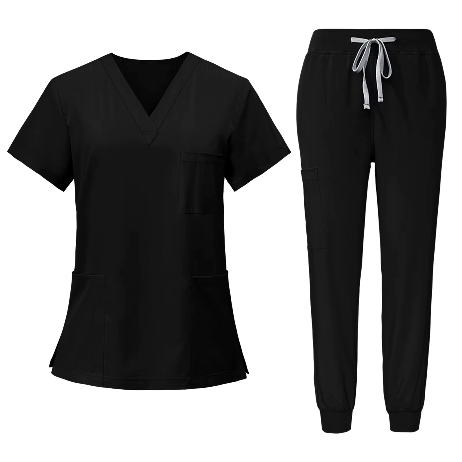 V-Neck Scrub Set – Top & Jogger Pant
