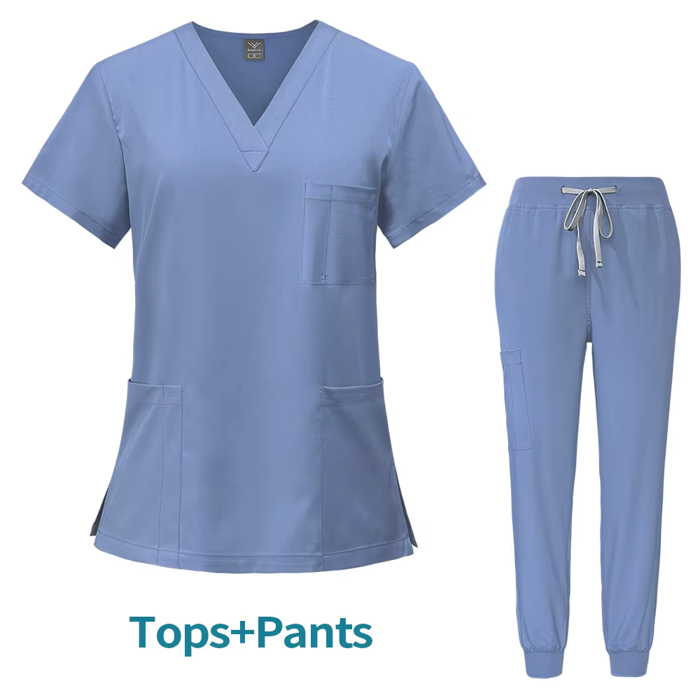 V-Neck Scrub Set – Top & Jogger Pant